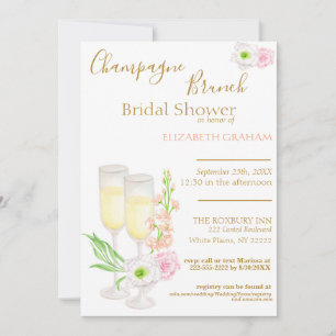 Champagne Brunch Bridal Shower Invitation
