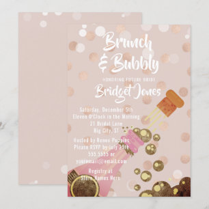 Champagne Brunch & Bubbly Bridal Shower Invitation