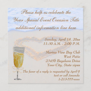 Champagne Brunch Celebration Party Invitation