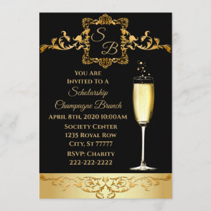 Champagne Brunch Scholarship Fundraiser Invitation
