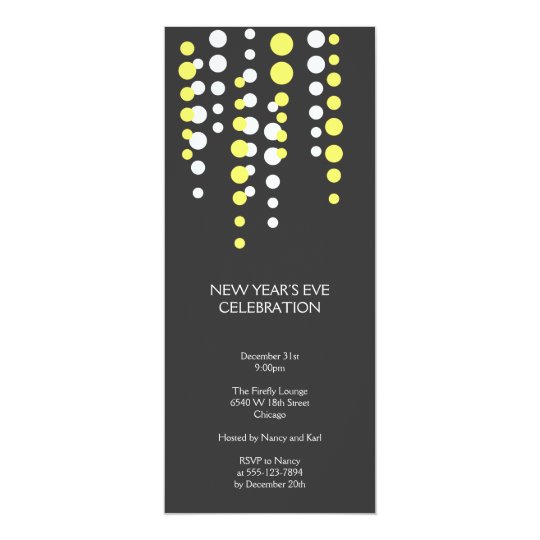 Champagne bubble grey modern chic holiday party card