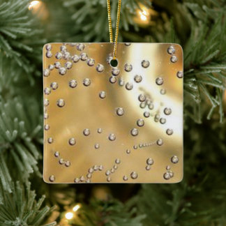 Champagne bubbles 2 ceramic ornament