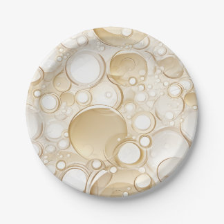 Champagne Bubbles Paper Party Plate Celebration