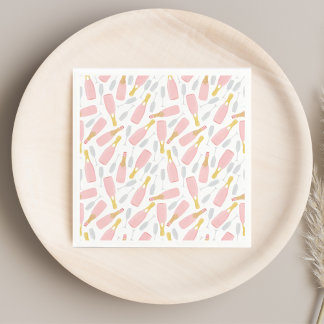 Champagne & Bubbles Pattern Paper Napkins