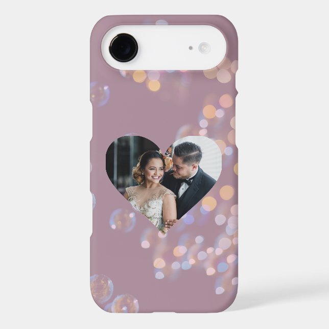 Champagne Bubbles Photo in a Heart Personalized (Back)