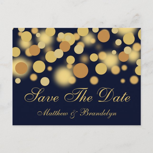 Champagne Bubbles Save The Date Post Card (Front)