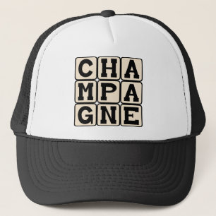 Champagne, Bubbly Beverage Trucker Hat