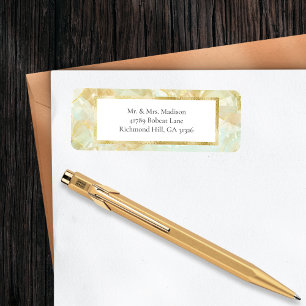 Champagne Burst Crystal Return Address Labels