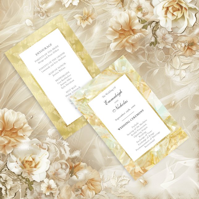Champagne Burst Crystal Wedding Programs (Creator Uploaded)