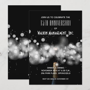 Champagne Business Anniversary Invitations