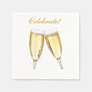 Champagne Celebrate Paper Napkins