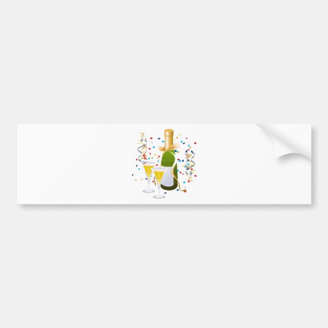 Champagne Celebration Bumper Sticker (Front)