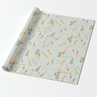Champagne Celebrations on Light Green Wrapping Paper