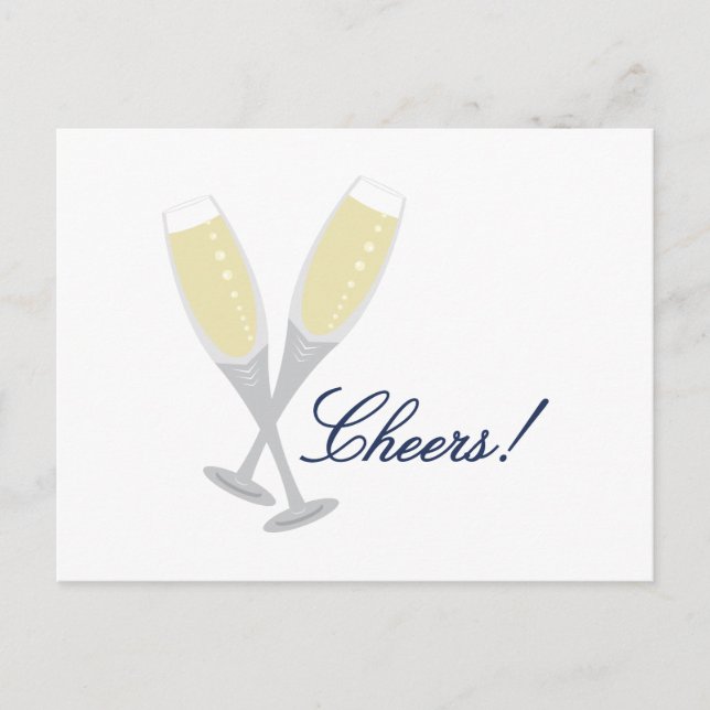 Champagne Cheers Postcard (Front)