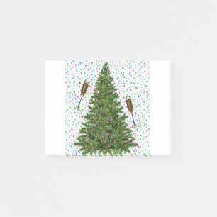 champagne christmas tree post-it notes