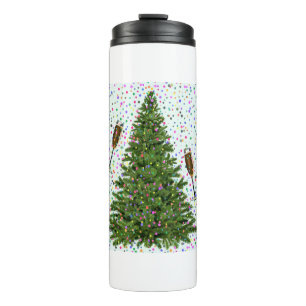 champagne christmas tree thermal tumbler