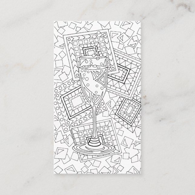 Champagne CL01 | Mixologist Bartender Events Fun Business Card (Front)