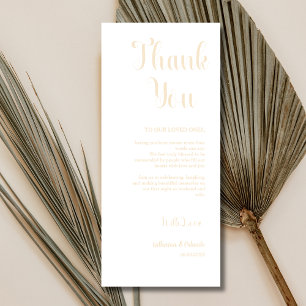 Champagne Classic Place Setting Thank You Card