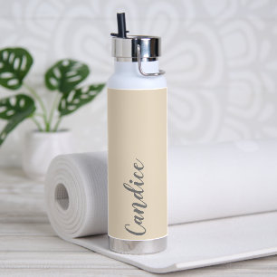Champagne Colour Personalised Wedding Bridesmaid Water Bottle