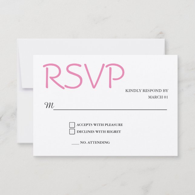 Champagne Colour Wedding RSVP Response Reply (Front)