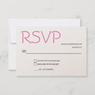 Champagne Colour Wedding RSVP Response Reply