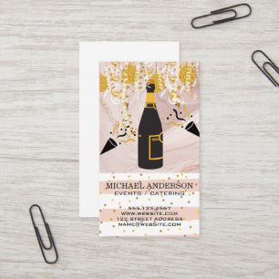 Champagne / Confetti and Balloons Business Card