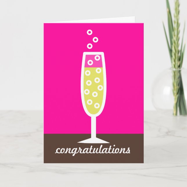 Champagne Congratulations Card (Front)