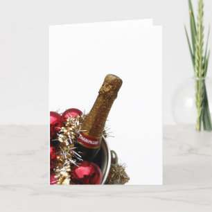 champagne cooler christmas holiday card