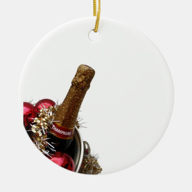 champagne cooler christmas ornament (Front)