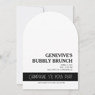 Champagne Coquette Invitation