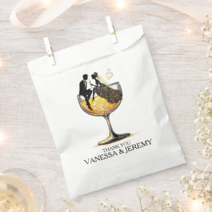 Champagne Couple Favour Bags