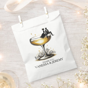 Champagne Couple Favour Bags