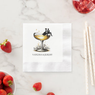 Champagne Couple Napkin