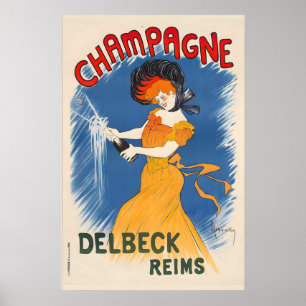 Champagne Delbeck Reims Leonetto Cappiello Food Poster