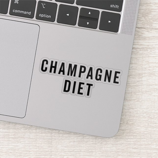 Champagne Diet Funny Quote (Detail)