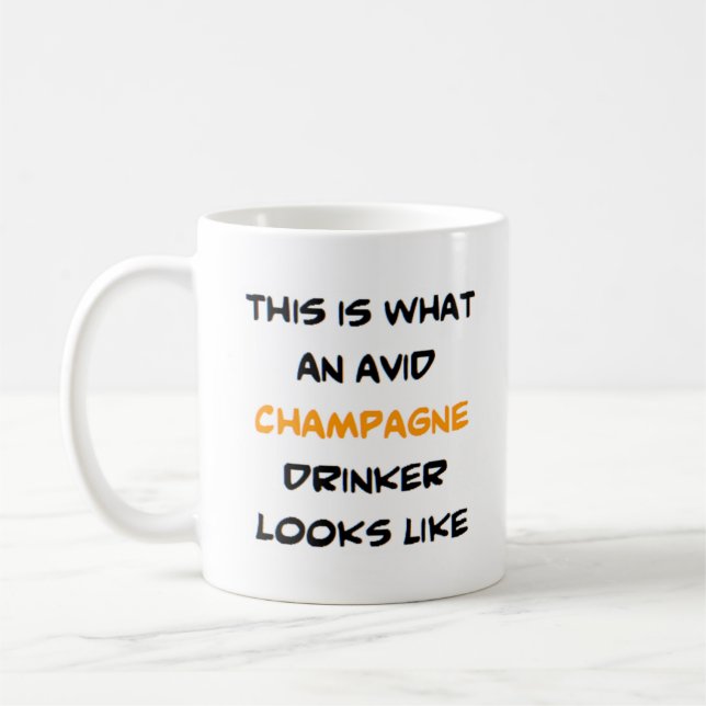 champagne drinker, avid coffee mug (Left)