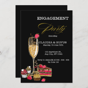 Champagne Engagement Party Invitation