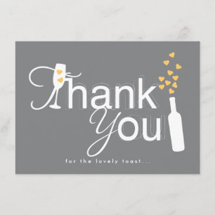 Champagne Engagement Party Thank You Note