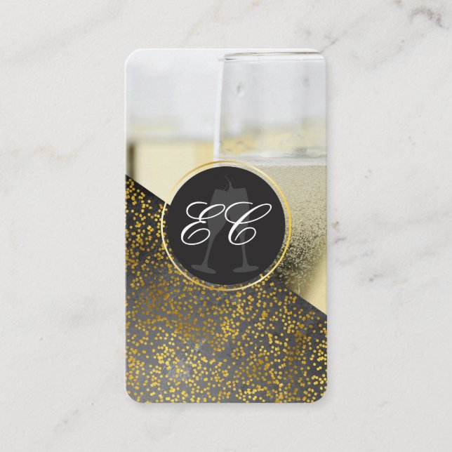 Champagne Events and Celebrations Business Card (Front)