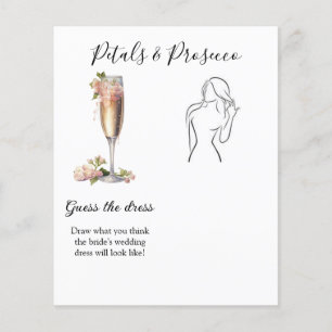Champagne Floral Guess Dress Bridal Shower Game 