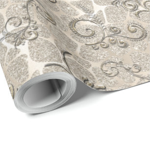 Champagne Flourishes Wrapping Paper