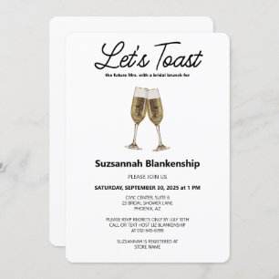 Champagne Flute Toast Bridal Shower Template