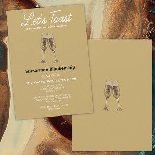 Champagne Flute Toast Bridal Shower Template