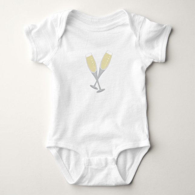 Champagne Flutes Baby Bodysuit (Front)