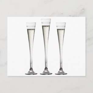 Champagne Flutes Postcard