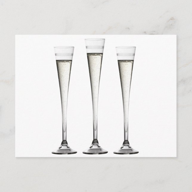 Champagne Flutes Postcard (Front)