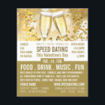 Champagne Flutes, Speed Dating Event Advertising Flyer<br><div class="desc">Champagne Flutes,  Speed Dating Event Advertising Flyer by The Business Card Store.</div>
