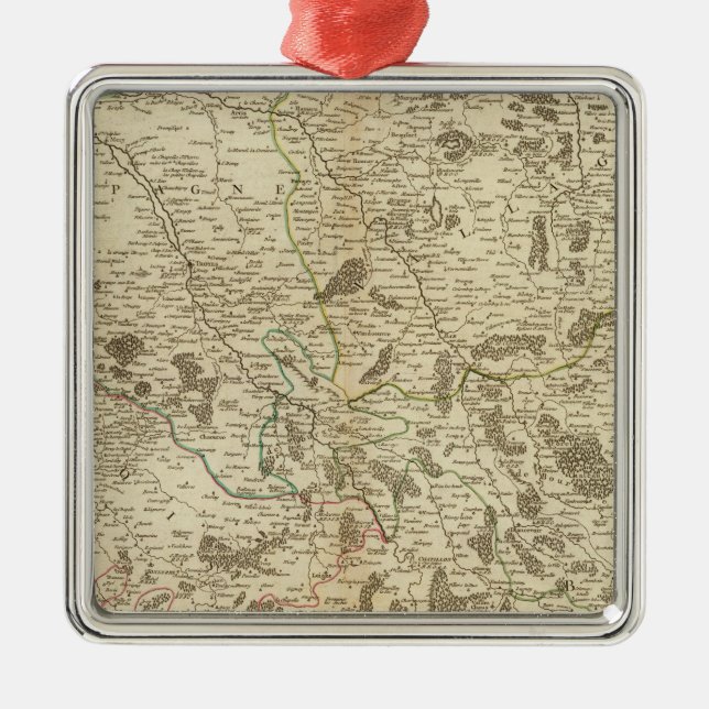 Champagne, France Metal Tree Decoration (Front)