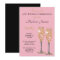Champagne Glam Birthday Invitation Pink Gold Black