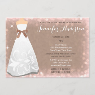 Champagne Glamour Hollywood Theme Bridal Shower Invitation